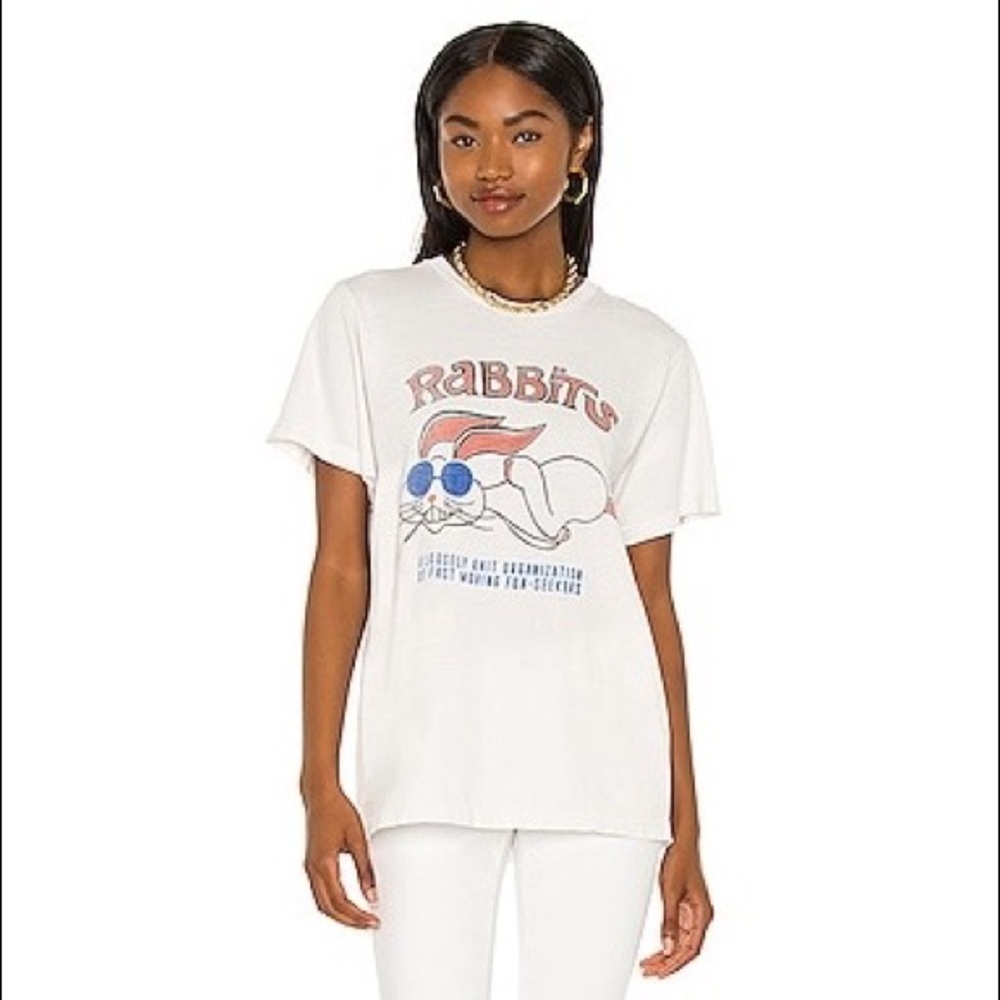 SIXTHREESEVEN Vintage Graphic Tee in Rabbits Size XS